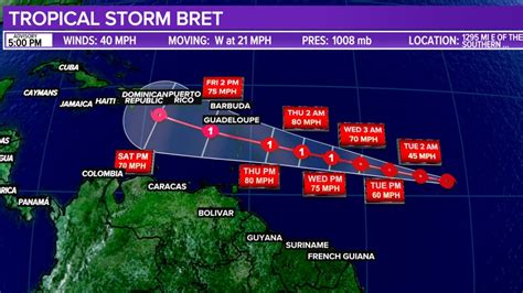 Tropical Storm Bret forms in the Atlantic | wltx.com