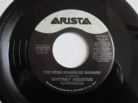WHITNEY HOUSTON STAR SPANGLED BANNER America The Beautiful ARISTA #2207 VG+ $7.00 - PicClick