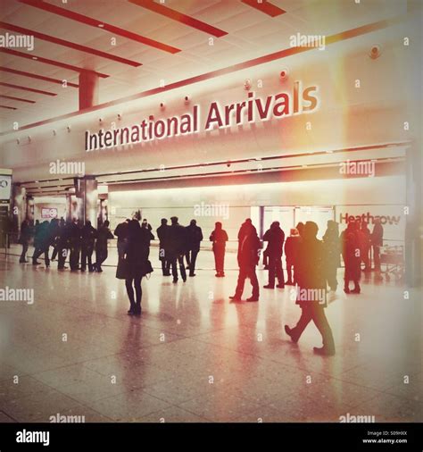 International arrivals gate, Heathrow airport, London Stock Photo ...