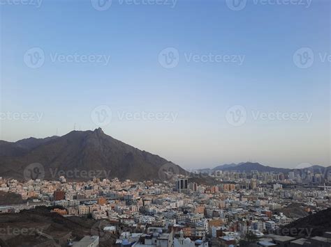 Beautiful view of Jabal Al Noor mountain in Mecca. Hira Cave is located ...