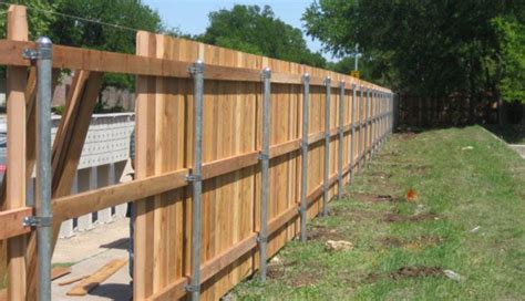 Download How To Build Wooden Fence With Metal Posts Background