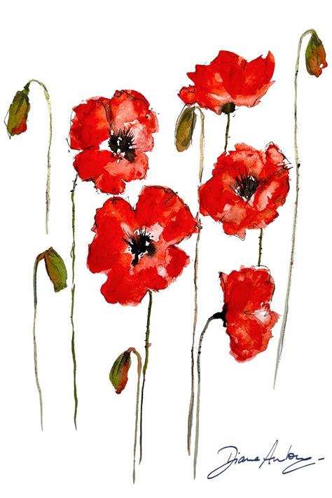 Poppies Mini Print Diane Antone Studio | Diane Antone Studio