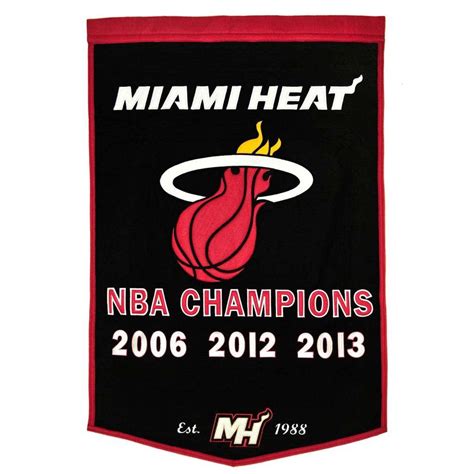 Miami Heat Banner 24x36 Wool Dynasty | Nba miami heat, Miami heat, Miami