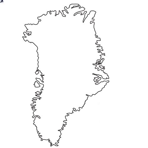 Printable Blank Greenland Map with Outline, Transparent Map | Greenland ...