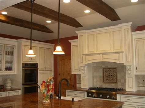 Kitchen With Wood Beam Ceilings | Wooden beams ceiling, Wood beam ...