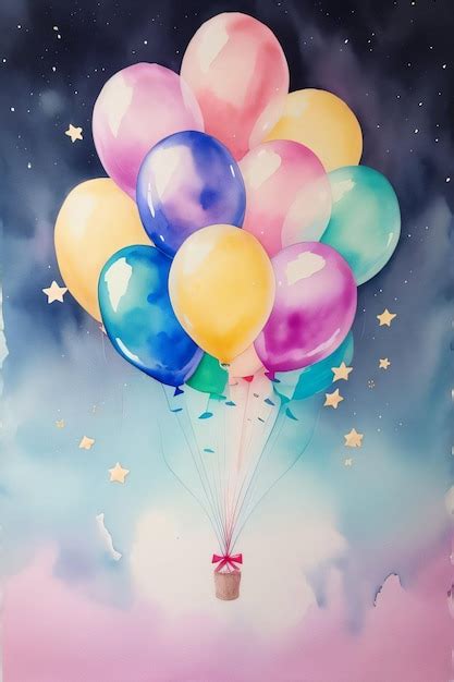 Premium Photo | Watercolor Birthday Background For Text Birthday Card