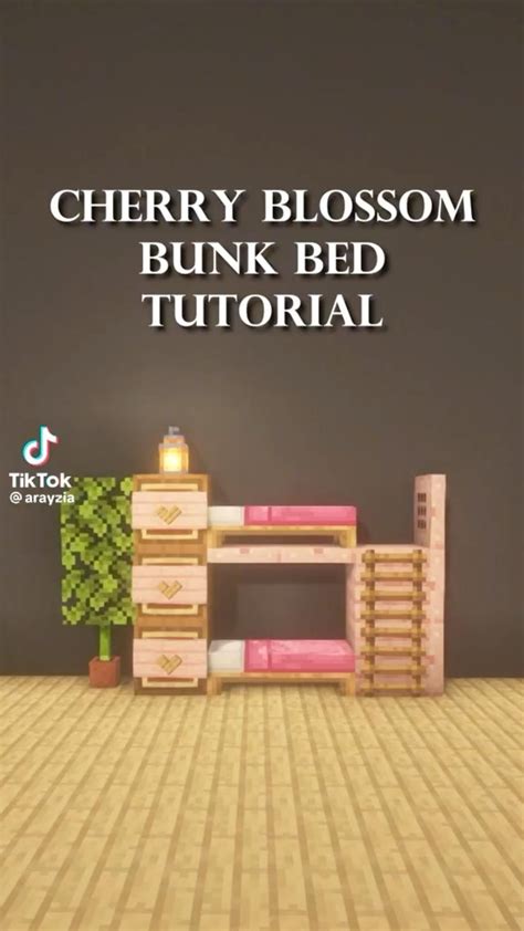 Minecraft cherry blossom bunk bed tutorial – Artofit