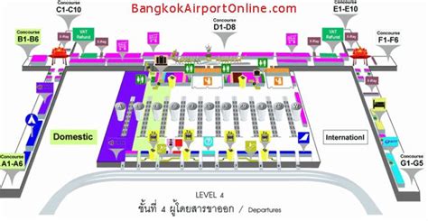 Suvarnabhumi Airport Terminal Map - Level 4 - Departures | Suvarnabhumi ...