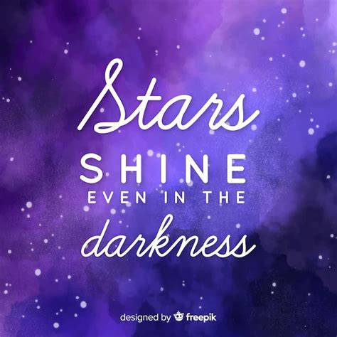 Galaxy background with quote Vector | Free Download