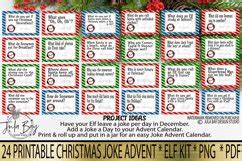 Christmas Jokes Elf Kit or Advent Calendar Printable PNG PDF