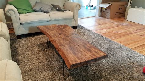Live Edge Wood Coffee Table. First Post! : DIY