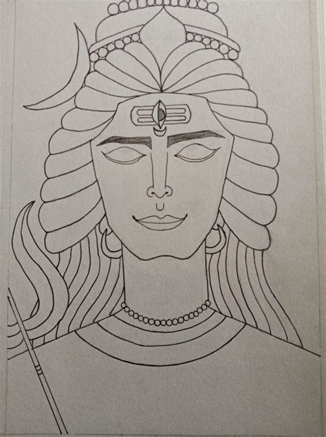 How to draw (Outline) of Lord Shiva/Shankar/ Mahadev || Full tutorial ...