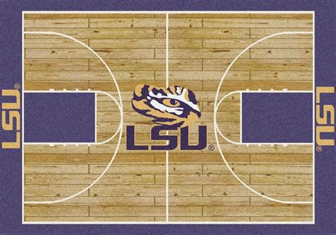 LSU Tigers Milliken Basketball Home Court Novelty Area Rug | Lsu, Basketball, Basketball court