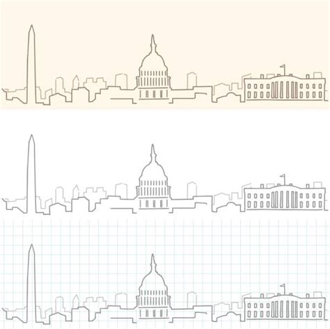 Washington Dc Skyline Drawing Illustrations, Royalty-Free Vector ...