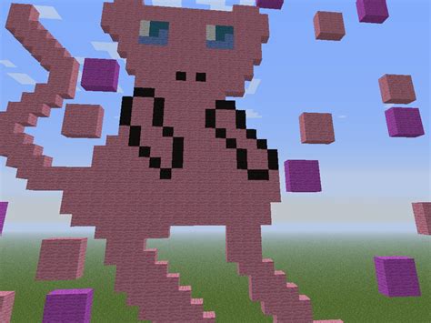 Minecraft Pokemon Mew Art