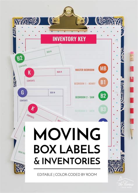 New to The Organization Toolbox: Printable Moving Box Labels ...