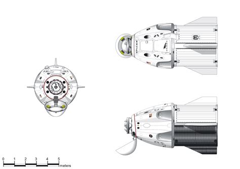 SpaceX Crew Dragon (Demo-2) Blueprint - Download free blueprint for 3D ...