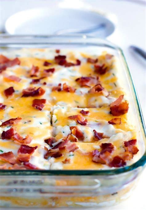 Cheesy Pierogi Lasagna with Bacon and Chives • Food Folks and Fun