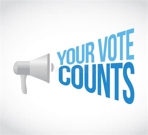 Your Vote Counts Loudspeaker Message Concept Stock Illustration ...