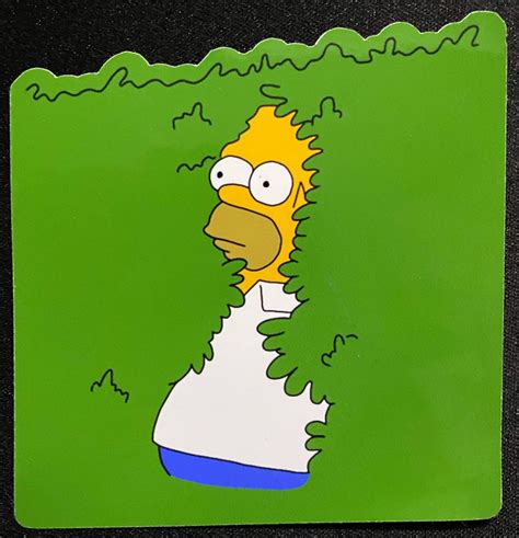 Homer.simpson Hiding in a Bush Meme Homer.simpson Meme the | Etsy