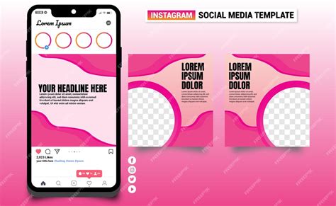 Premium Vector | Flat design of instagram social media post template 01