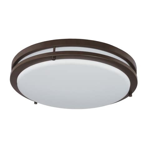 Shop Good Earth Lighting Jordan 14-in W Light Bronze LED Ceiling Flush Mount Light at Lowes.com