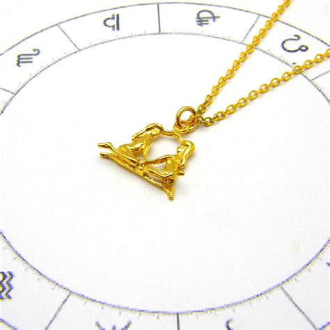 Gemini Necklace Gemini zodiac necklace gold Gemini necklace | Etsy