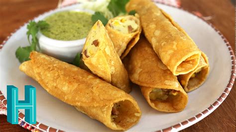 Potato Taquitos | Tacos Dorados de Papa - Hilah Cooking