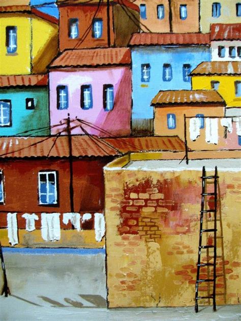 Favela Painting 5, Rio de Janeiro Painting | Painting, Art, Original ...