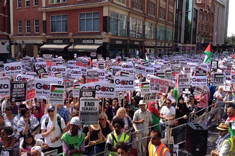 Thousands line London's streets for pro-Palestine protest during 12 ...