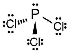 Describe the shape and electron geometry of phosphorus trichloride. | Study.com