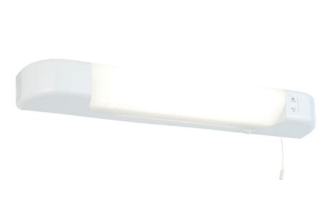 Saxby Glint bathroom LED shaver light mirror wall light pull cord white ...