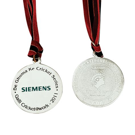 Sports Silver Medal Engraved with Text and Logo - MB4012 - Talisman Awards