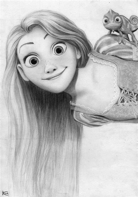 Pencil Sketches Of Rapunzel