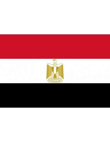 Bandera de Egipto Actual en Raso de Alta Calidad