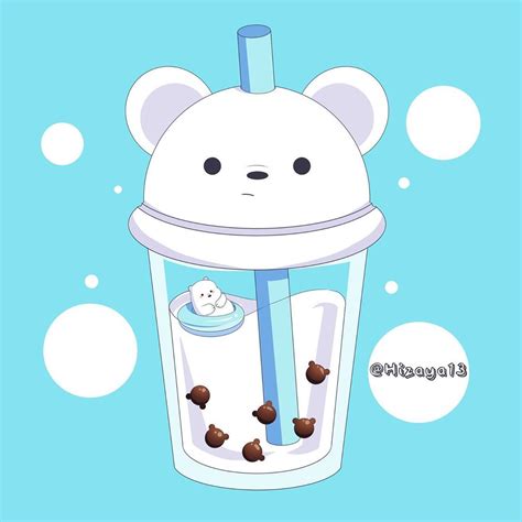 @hizaya13 on Instagram: “Milk flavour with bear-boba for Icebear # ...