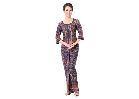 Singapore Airlines Flight attendant dress Southeast Asia Nyonya Long ...