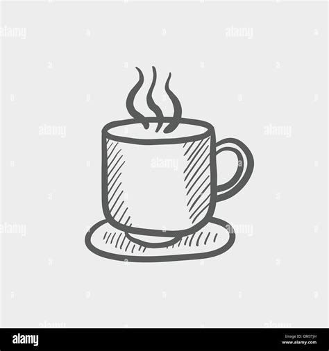 Cup of hot coffee sketch icon Stock Vector Image & Art - Alamy