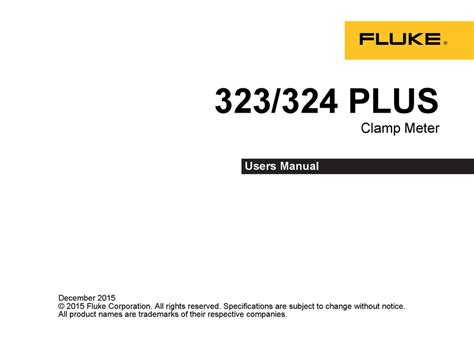 FLUKE 323 PLUS USER MANUAL Pdf Download | ManualsLib