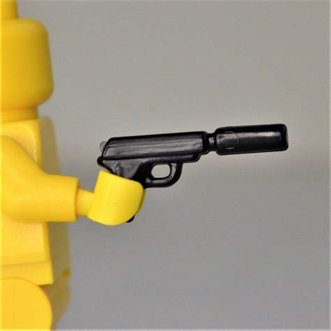 Silenced pistol black for LEGO minifigures // Walther PP PPK | Etsy