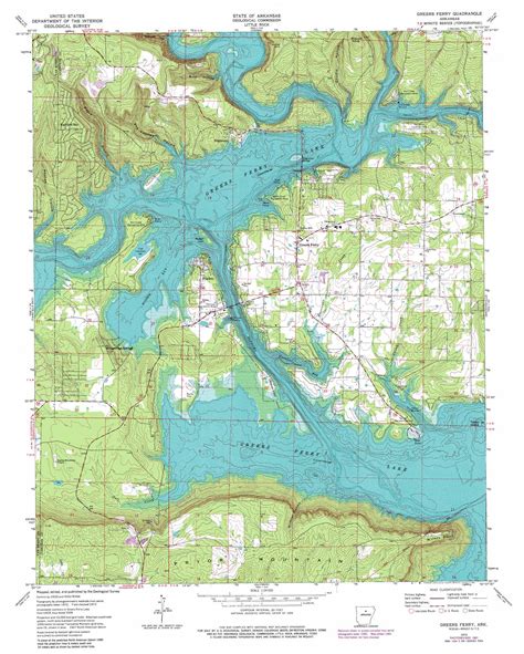 Greers Ferry topographic map, AR - USGS Topo Quad 35092e2