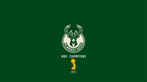 Green 1971 Basketball Bucks Champions NBA HD Milwaukee Bucks Wallpapers ...