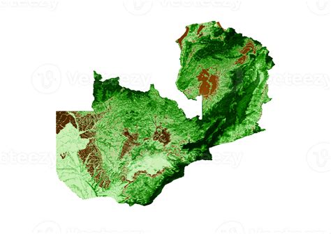 Zambia Topographic Map 3d realistic map Color 3d illustration 36271141 PNG