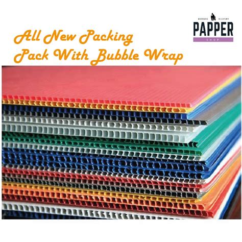 Corrugated Plastic Sheet 680 x 575 x 3mm **PACK WITH BUBBLE WRAP** 朔料板 | Shopee Malaysia