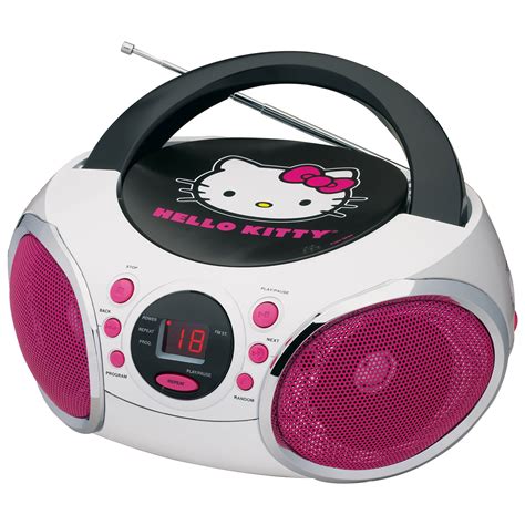 HELLO KITTY Portable Stereo CD Boombox with AM/FM Radio Speaker - Walmart.com - Walmart.com