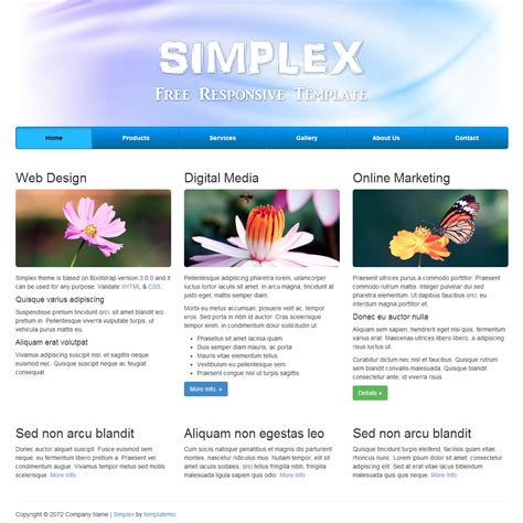 Free Template 382 Simplex