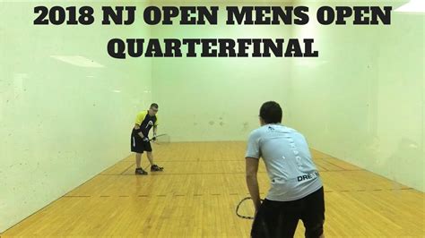 Racquetball Tournament - 2018 NJ OPEN - Mens Open Quarterfinal - J. Sylvester vs. S. Franco ...