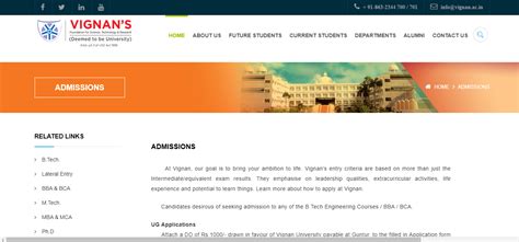 Vignan University Admission 2024: Courses, Fees, Scholarships