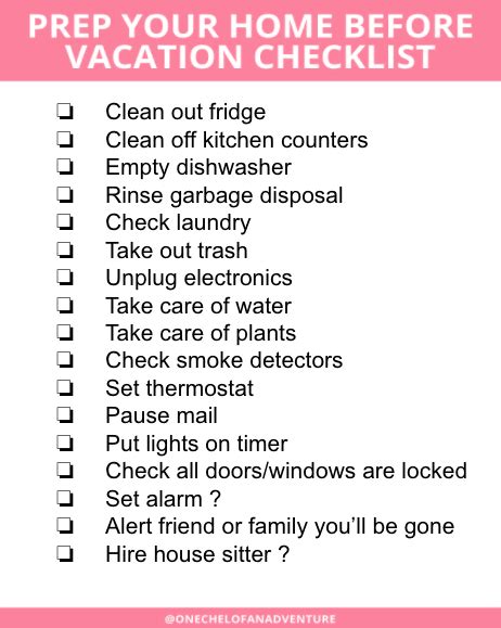 How to Prep Your Home Before Leaving on Vacation - Checklist