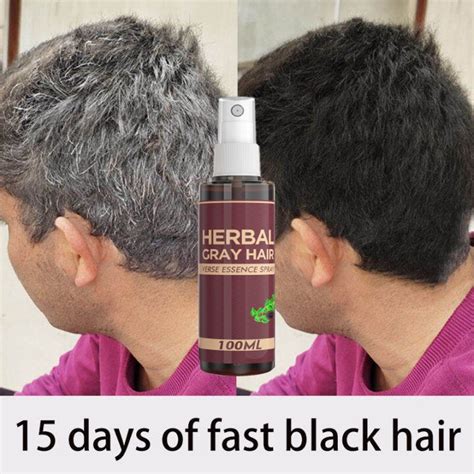 herbal gray hair spray grey hair treatment black hair spray polygonum ...